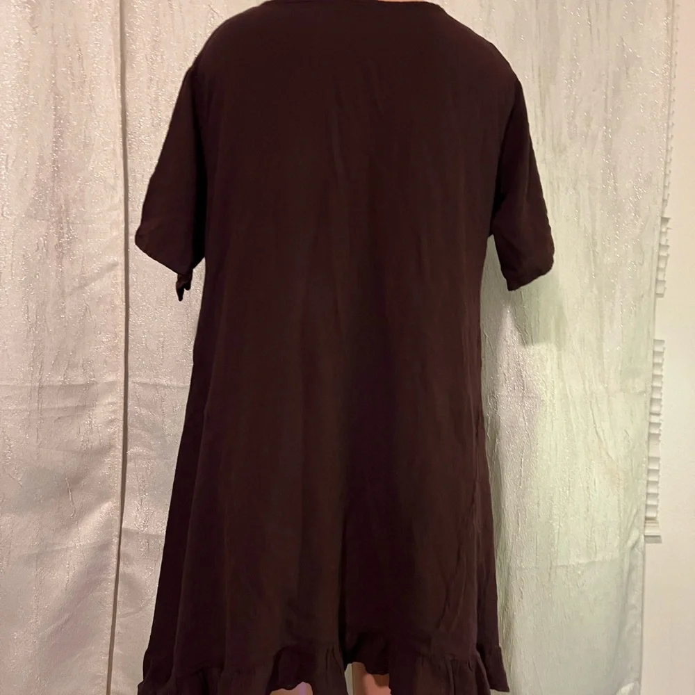 Oh My Gauze! Dark Brown Tunic Top - Picture 5 of 7